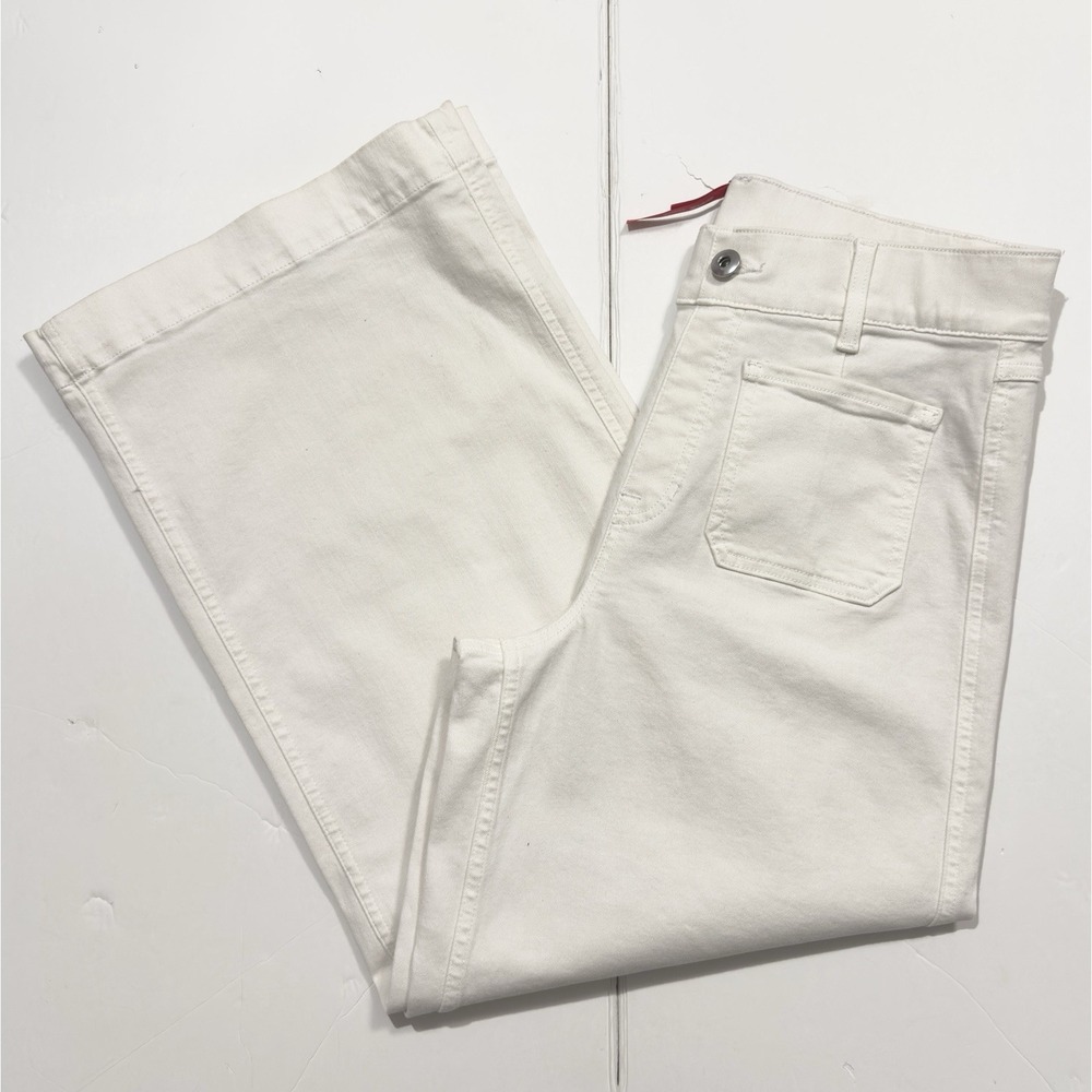 Spanx Women's Cropped Wide Leg Jeans SPANXshape EveryWear Patch Pocket Stretch M - Picture 2 of 14